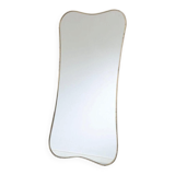 Monumental Brass Wall Mirror, Italy, 1950s