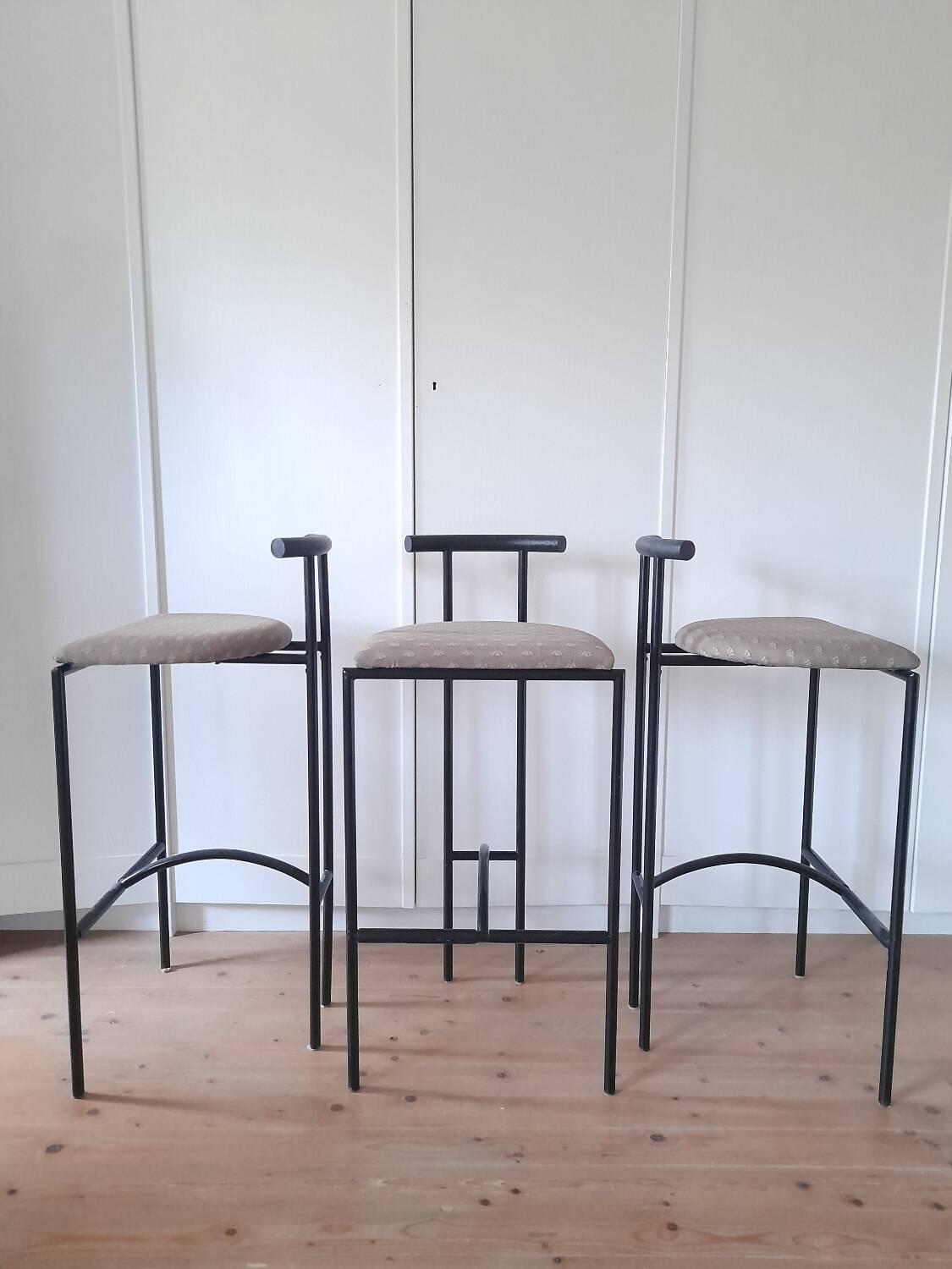 Set of 3 Tokyo bar stools by Rodney Kinsman for Bieffeplast.