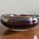 Cendrier rond violet foncé, Murano