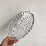 Plat creux en forme de coquillage cristal