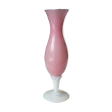 Vintage pink opaline vase