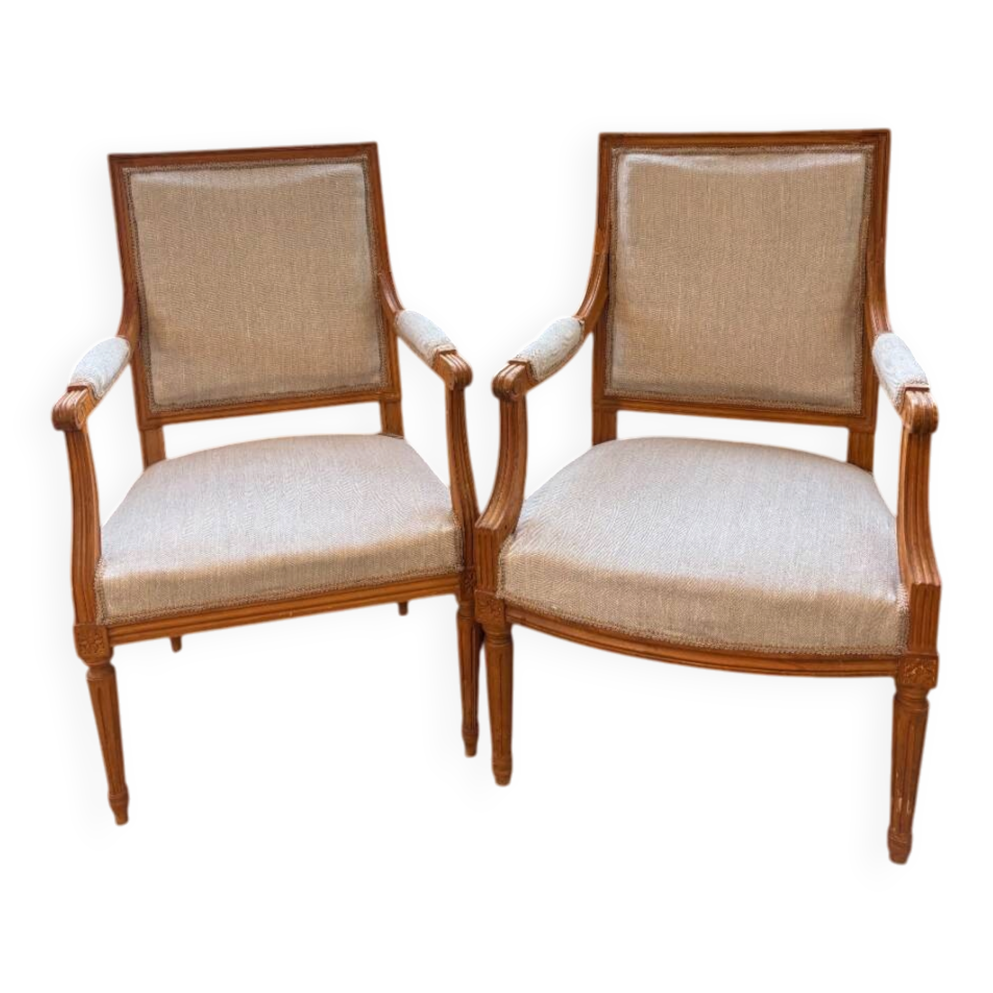 Pair of Louis XVI Style Armchairs