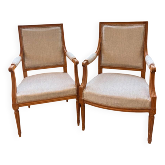 Pair of Louis XVI Style Armchairs
