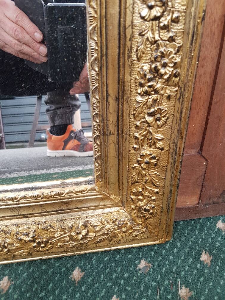 small gilded mirror in Louis-Philippe style circa 1880