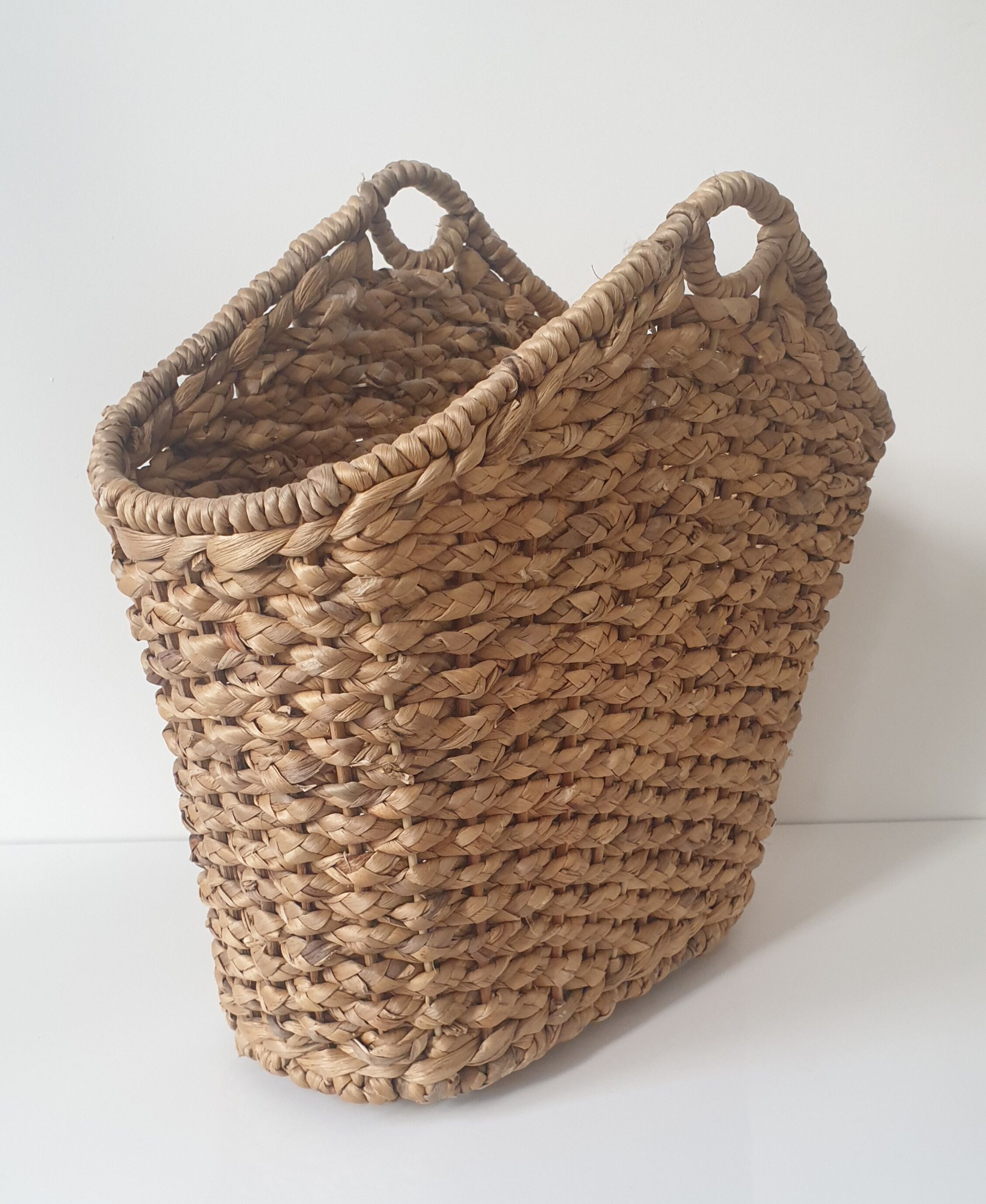 Vintage wicker magazine holder