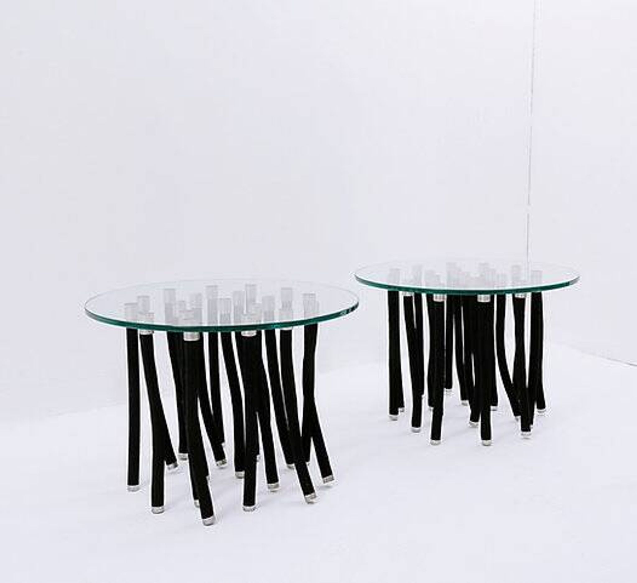 Pair of modern side tables "Org" by Fabio Novembre for Cappellini