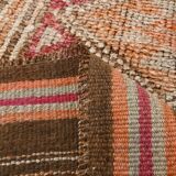 Light Orange & Red Turkish Runner Rug, 87x410Cm