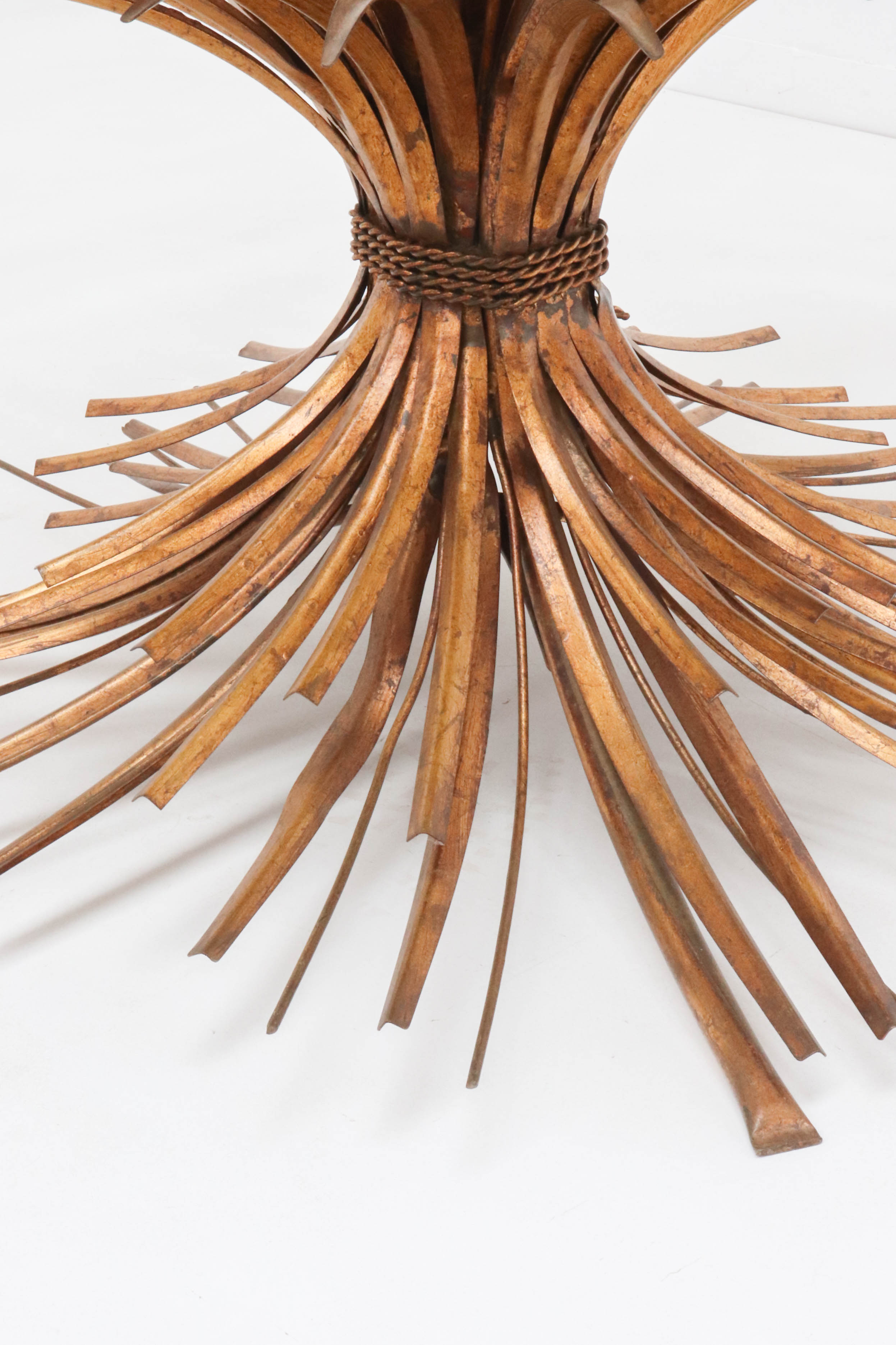 Vintage sheaf of wheat coffee table, 1960s