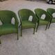 Ensemble de 4 fauteuils en rotin
