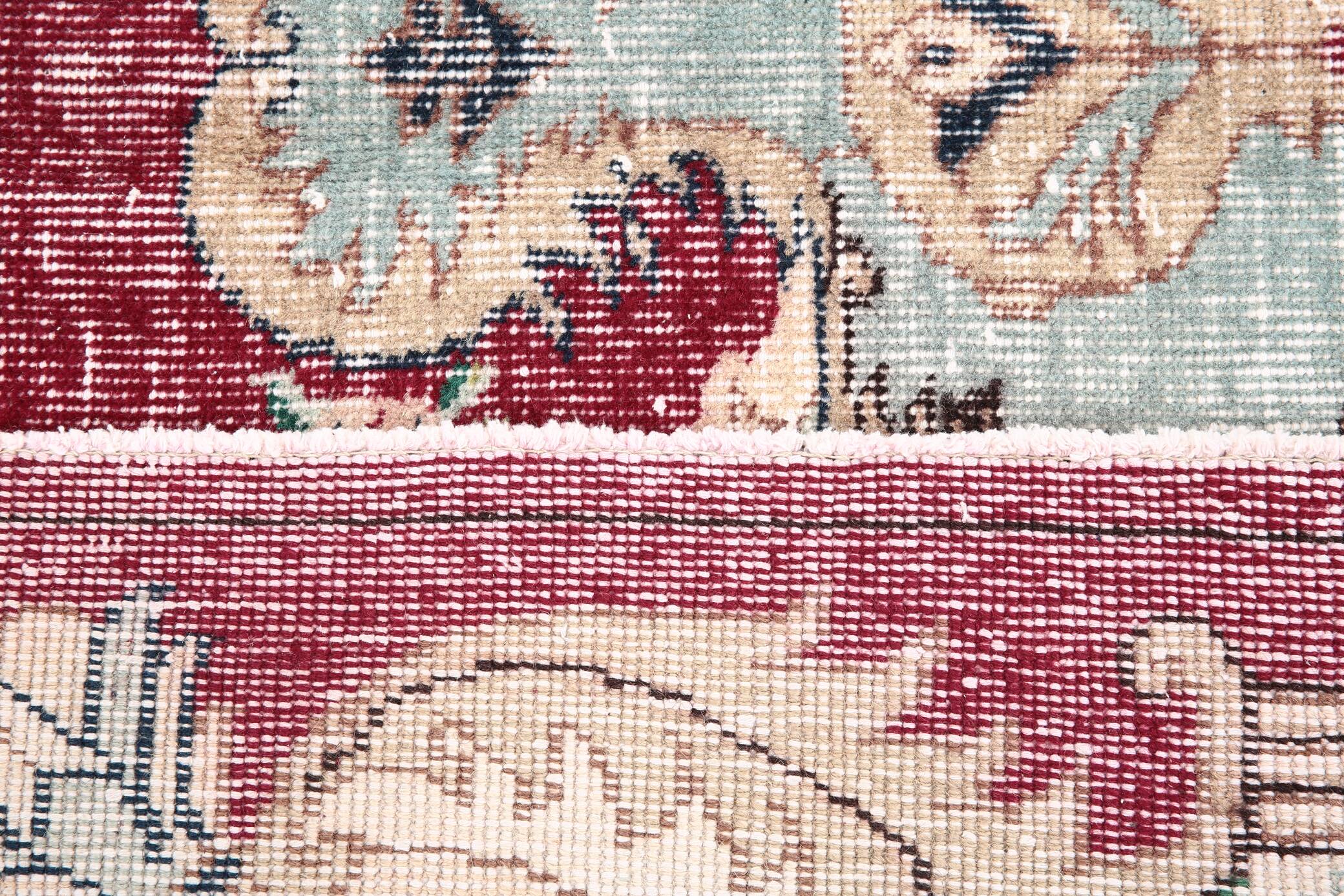 7x11 Wine Red & Beige Classic Persian Rug, 201x323 Cm