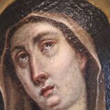 Tableau ancien Notre-Dame des Douleurs huile sur toile Italie 18e siècle