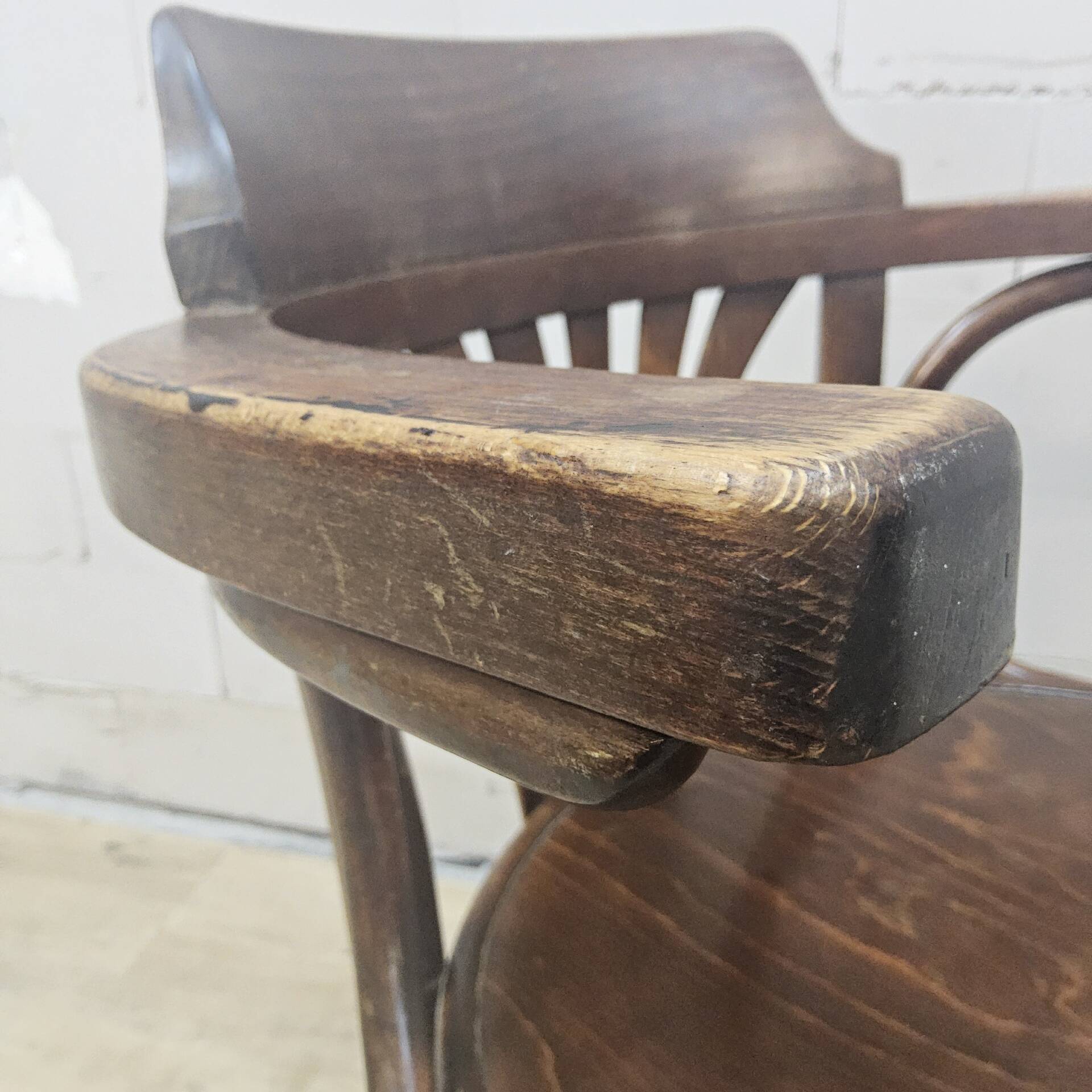 Chaise de bureau pivotante de style Thonet antique (faite à la main)