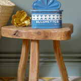 Blue matchbox - old blue enamel sheet box