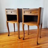 Pair of Louis VX style bedside tables