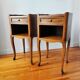 Pair of Louis VX style bedside tables