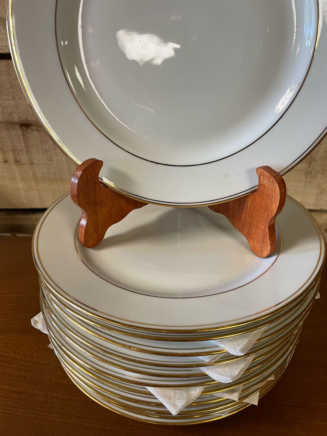 12 porcelain plate Limoges design Bernardaud
