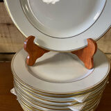 12 porcelain plate Limoges design Bernardaud