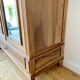 Louis XVI style cabinet in raw solid walnut