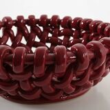 Jérôme Massier, woven ceramic fruit bowl for Vallauris, France.