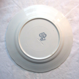 6 dessert plates terre de fer saint amand, regency model, in blue