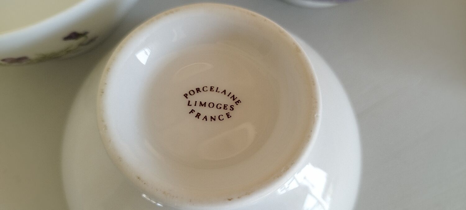 Set of 3 purple bowls