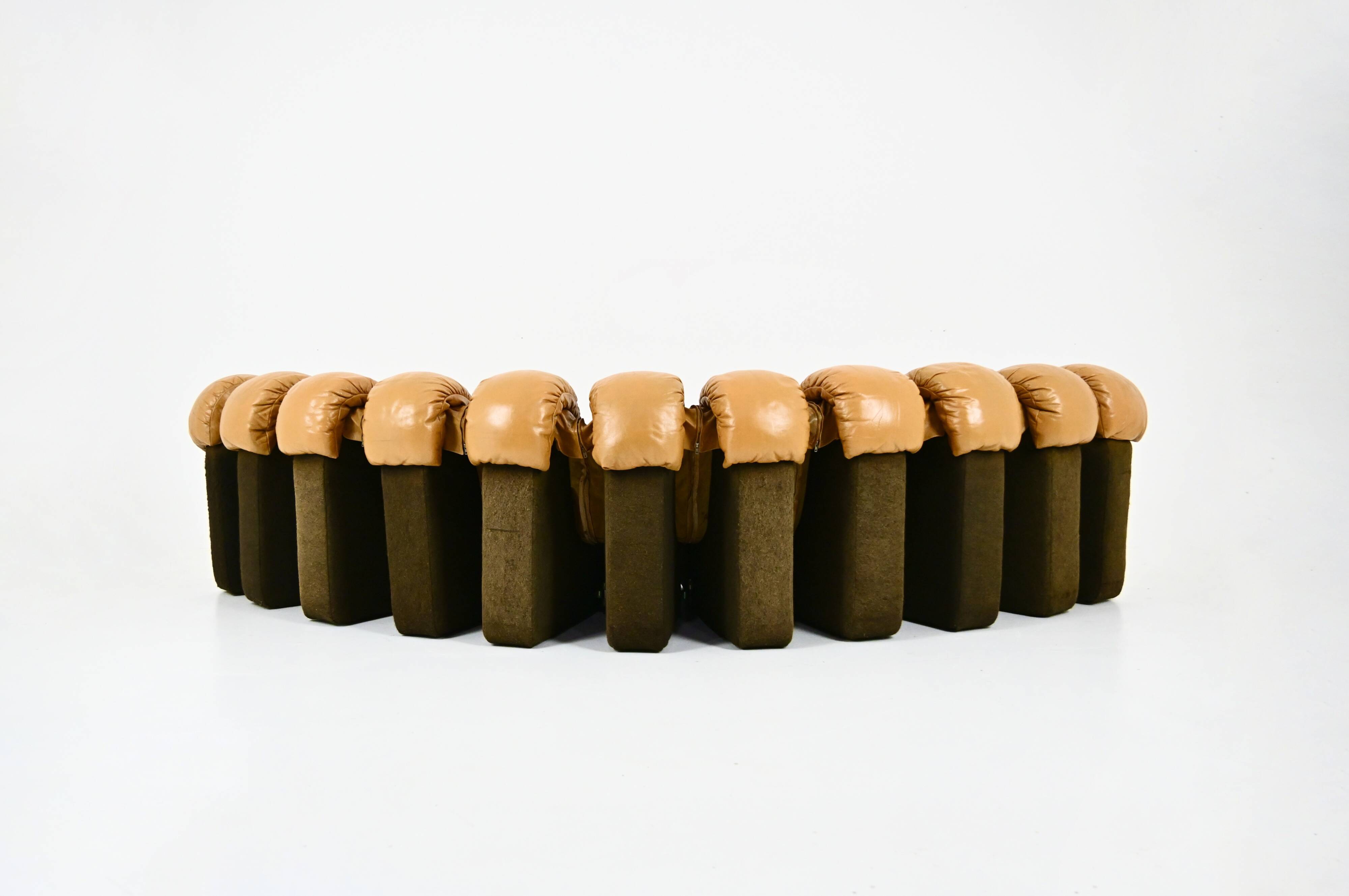 DS-600 sofa by Berger, Peduzzi, Vogt & Ulrich for De Sede, 1970s