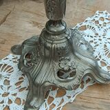 Footed vase in regula and molded glass