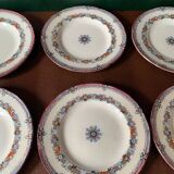 6 old English dessert plates, Wedgwood Bone, Australian model, early 20th century