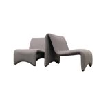 Set of 2 lounge chairs, 1970s