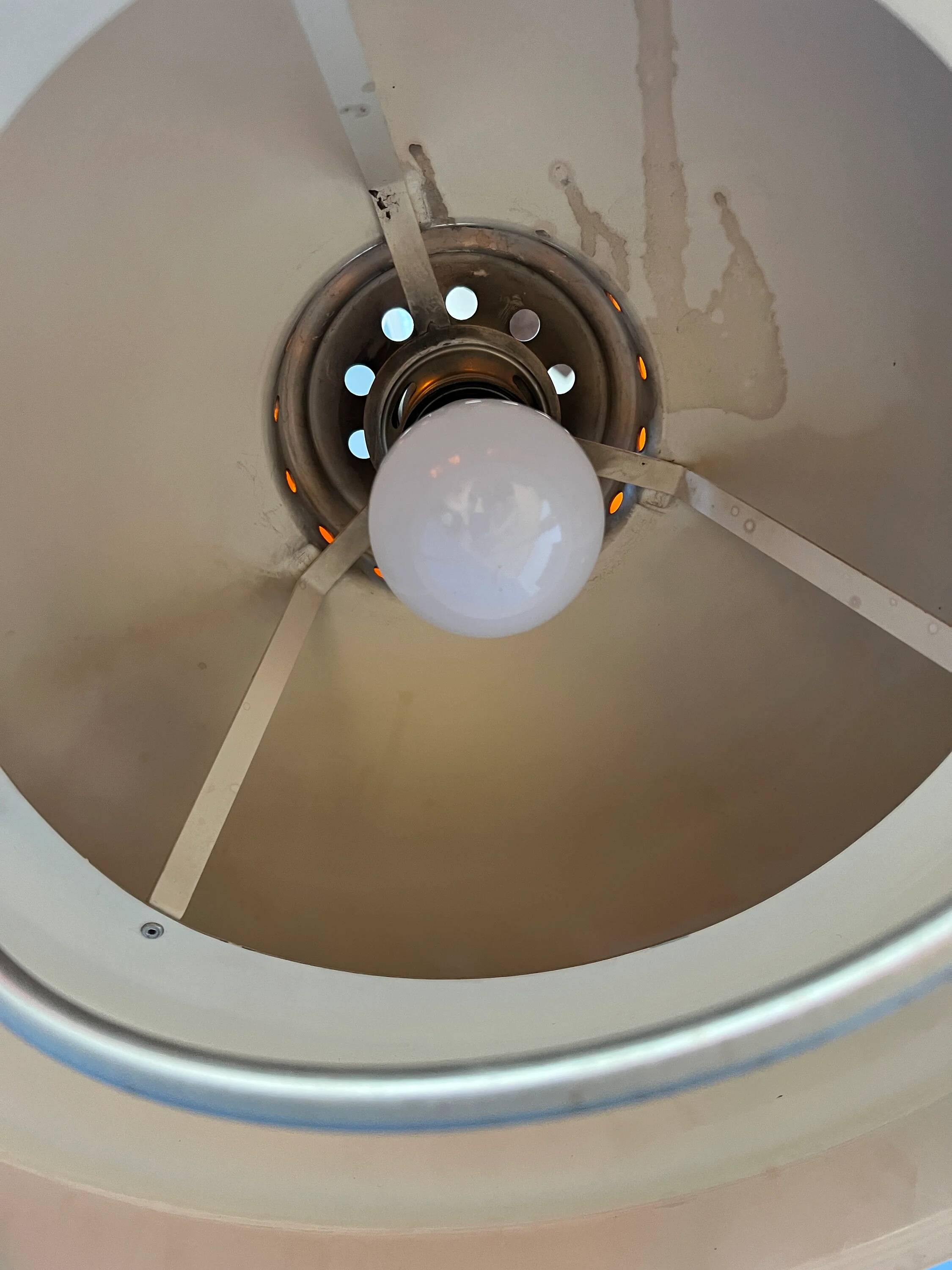 Suspension UFO Space Age orange transparente