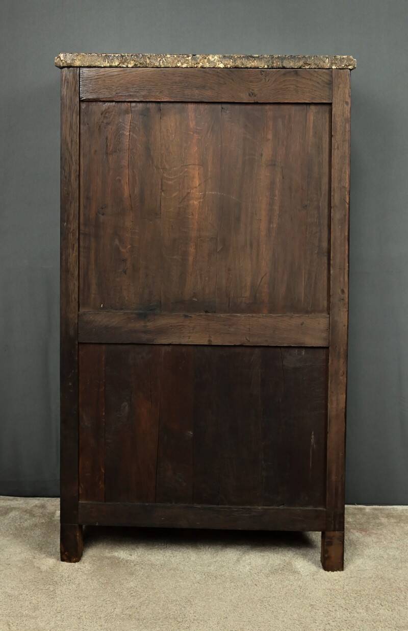 Mahogany veneer chest of drawers, Louis XVI period – Late 18th century