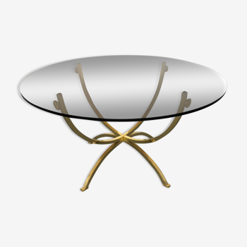 Brass and Smoked Glass Coffee Table,1970s