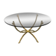 Brass and Smoked Glass Coffee Table,1970s