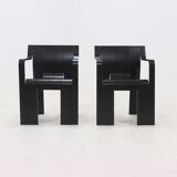 Set of 2 Strip Dining Chairs by Gijs Bakker for Castelijn 1970s