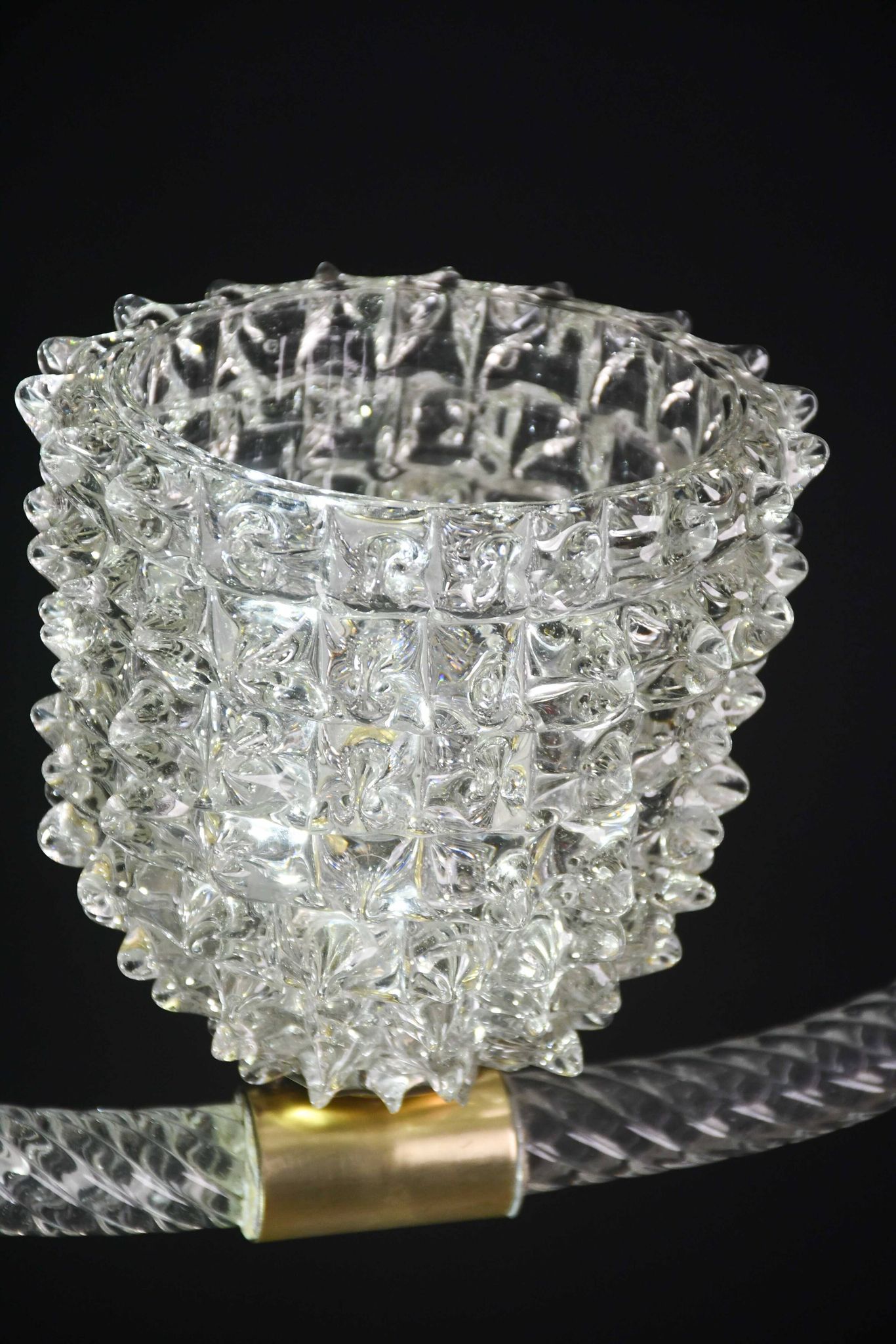 Extraordinary Clear Rostrato Murano Glass Chandelier by Barovier & Toso, 19