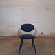 Magis Piña blue chair with metal frame and padded seat