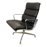 Armchair Ea 216 Eames edition Herman Miller brown leather