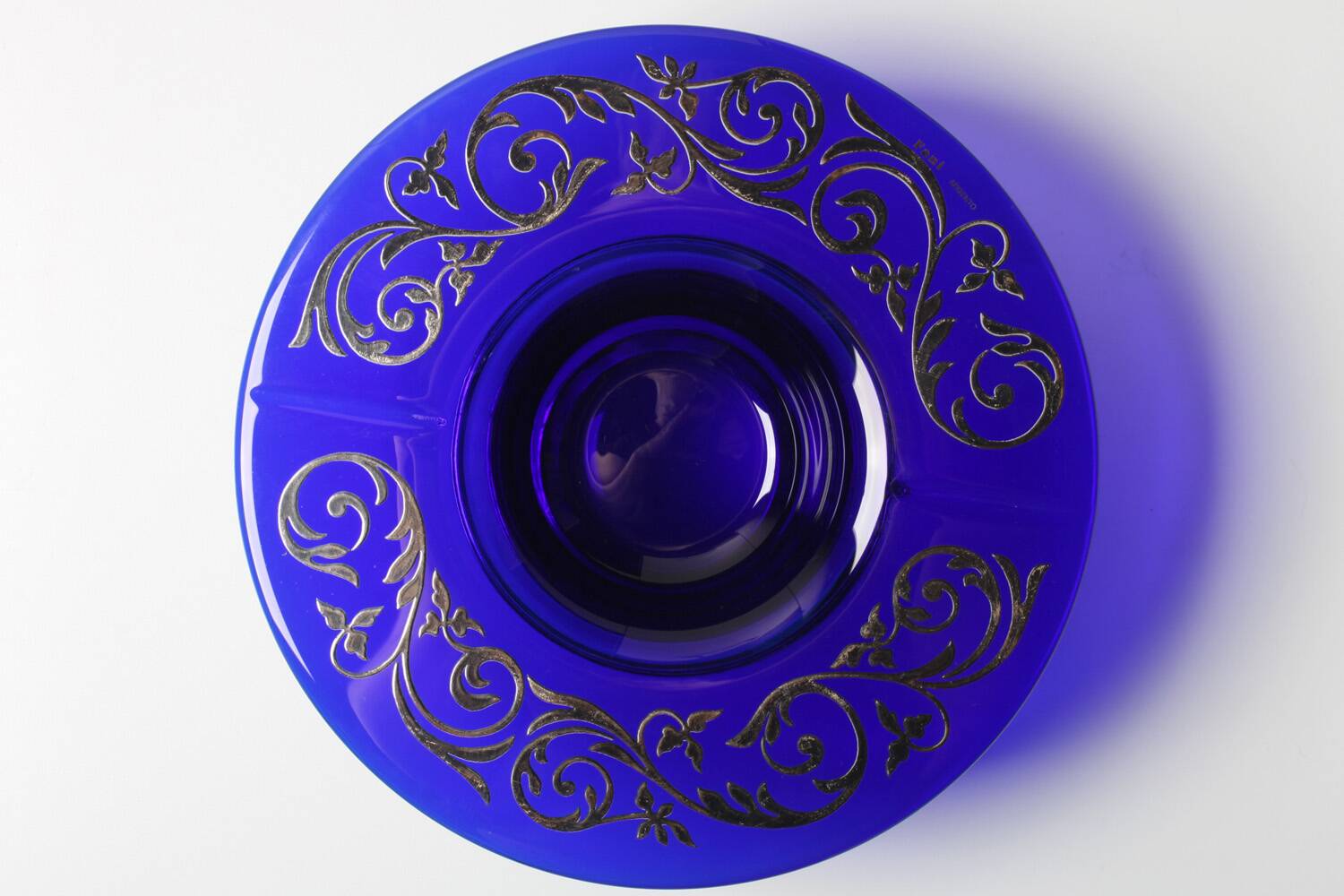 Blue Crystal and Silver Bowl / Fani Argento / Florence / Italy / 1930s
