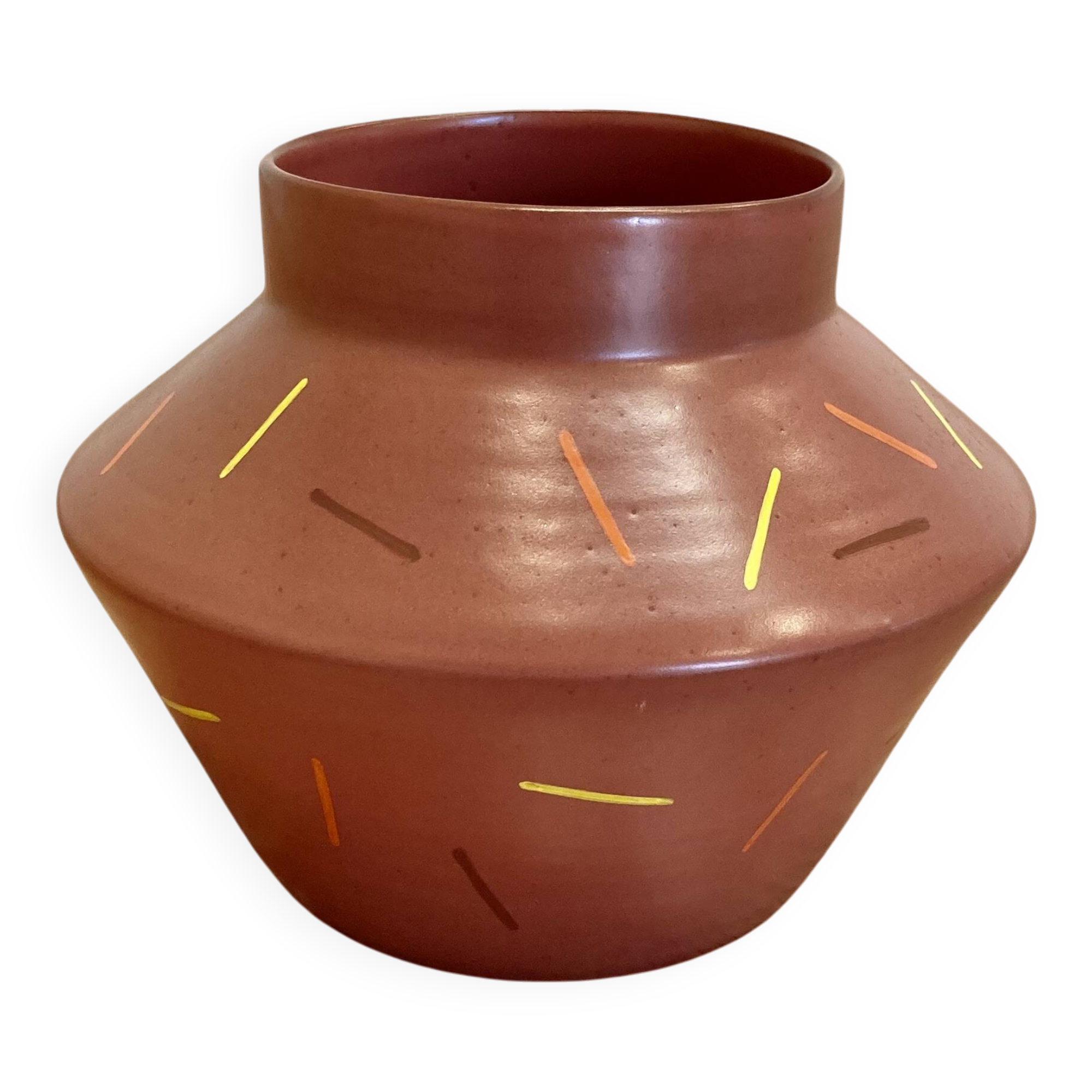 Scandinavian ceramic vase, entirely handmade.