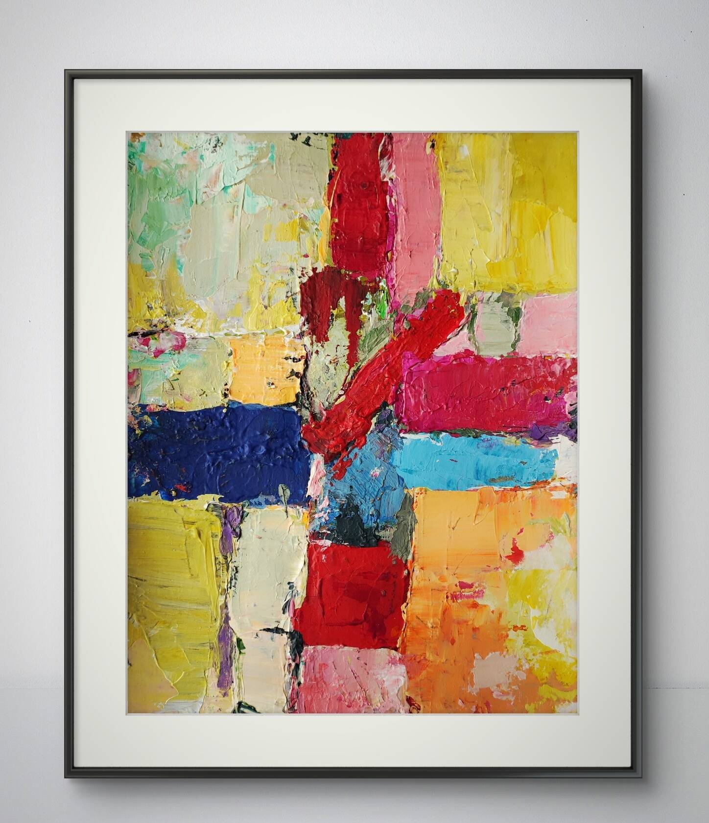 Original painting Modern abstract art Stael