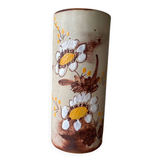Enamelled scroll vase