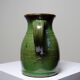 Small green pitcher enameled stoneware Sylvie Wlotkowski craftsmanship from Burgundy
