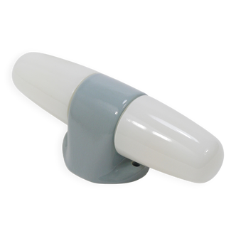 Double Bauhaus Wall Light Grey Wilhelm Wagenfeld by Linder Germany, 1950