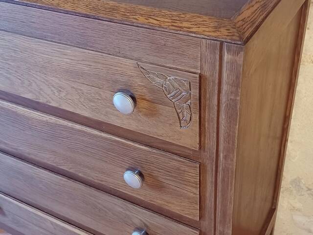 Vintage art deco chest of drawers 1940 - 1950