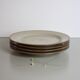 Set of 4 flat plates Tulowice in speckled stoneware