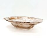 Sepia Cloud Glass Trinket Bowl or Centerpiece by George Davidson, United Kingdom