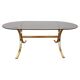 1970s design mid-century brass and smoked glass coffee table