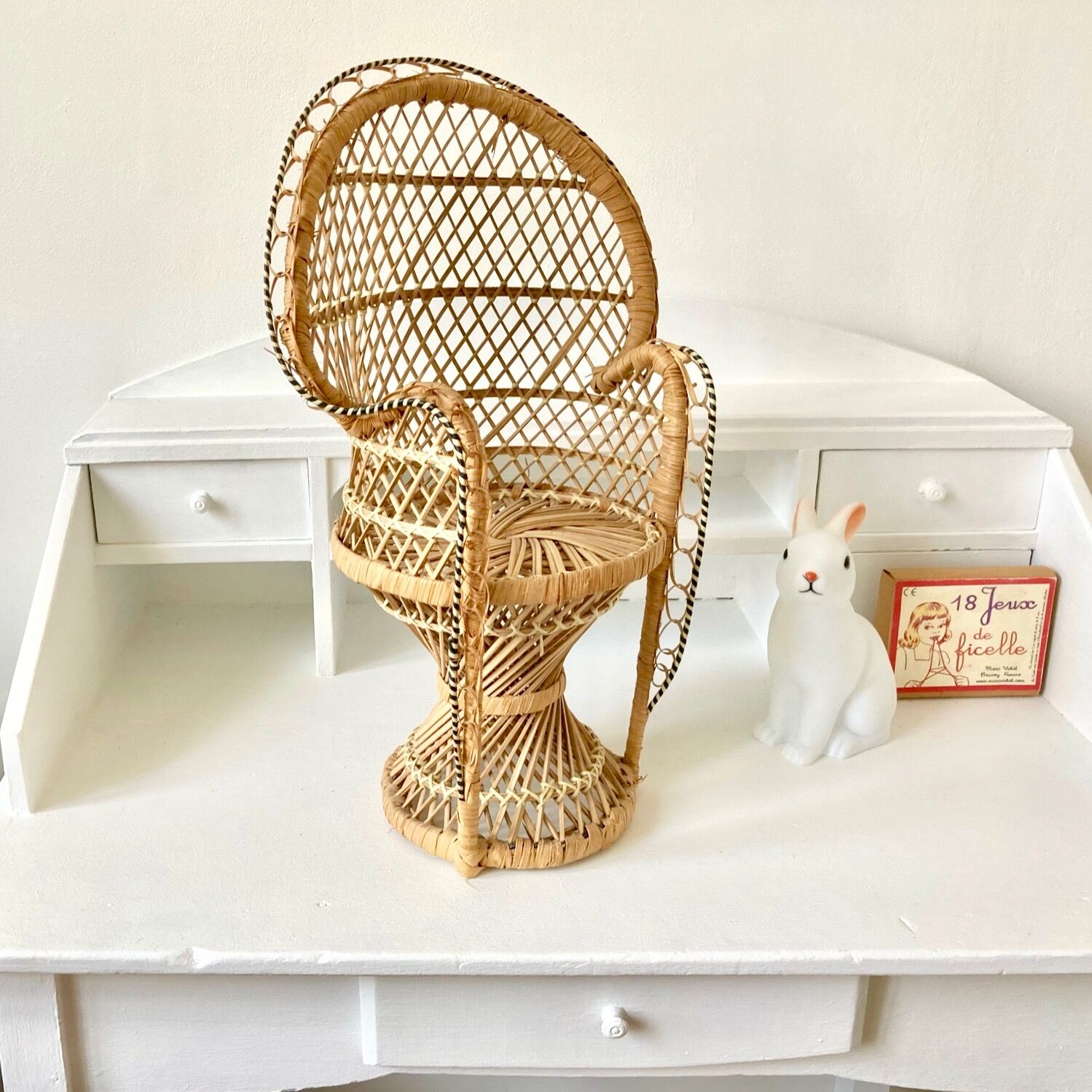 Pair of vintage doll armchairs