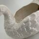 Grand cache pot céramique blanche vintage Pigeon