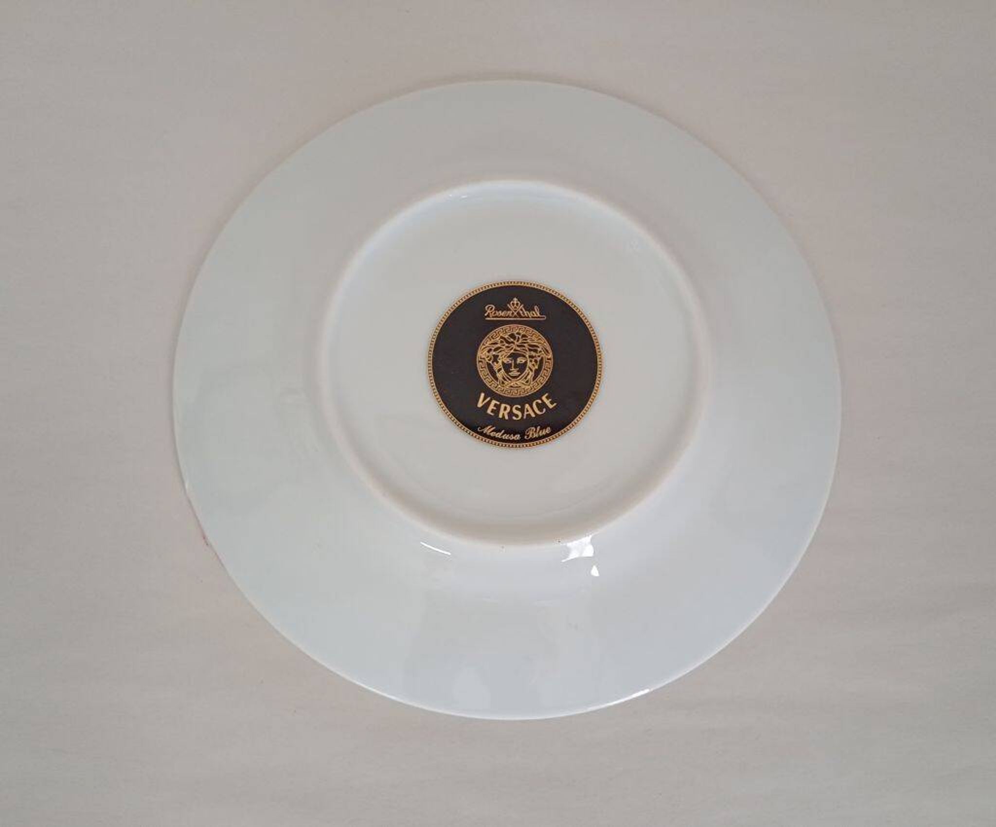 Rosenthal Versace Medusa Blue Porcelain Plate in Black Box